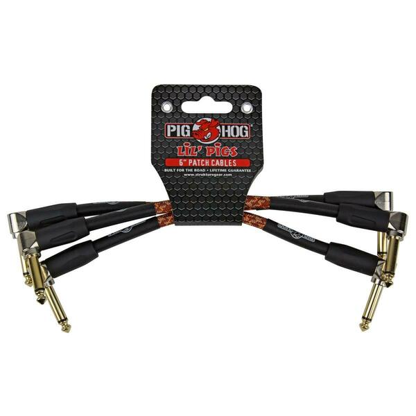 Ace Products Group Lil Pigs Vintage 6 in. Patch Cables, Western Plaid, 3PK PHLIL6CP